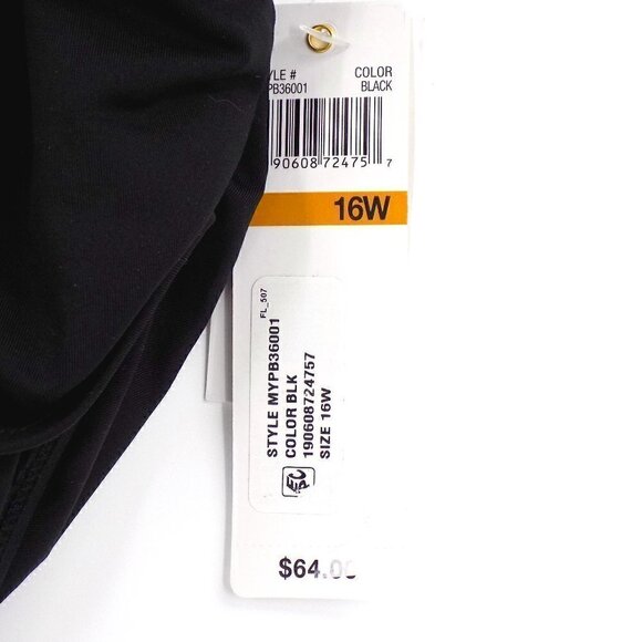 Anne Cole Bikini Bottoms Plus Size 16W High Waist Full Coverage Black - Picture 4 of 6